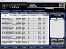 Screenshot Carbon Poker Lobby