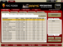Screenshot PDC Poker Lobby